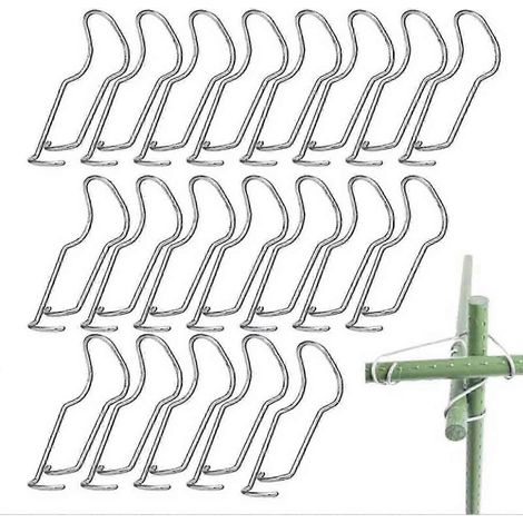 20 boucles de connexion pour plantes, connecteurs pour cages à plantes, clips pour treillis à légumes, neufs (1/4)