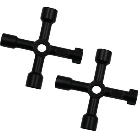 2-teiliges Kreuzschlüssel-Set, Multifunktionsschlüssel, 4-Wege-Multifunktionsschlüssel für die Wartung von Wasser-, Strom- und Aufzugszählern (1/5)