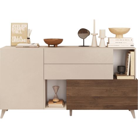 Madia Marion 180x42x94h colore cashmere e cadiz (1/4)