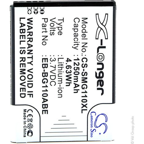 NX - Batterie téléphone, smartphone, GSM pour Samsung 3.7V 1250mAh - EB-BG110ABE (1/4)