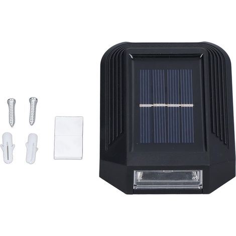 Appliques murales solaires d'extérieur, luminaire extérieur à 6 LED, protection IP65, pour la décoration de jardin et de cour, lumière chaude (1/5)
