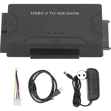 Convertisseur USB 3.0 vers IDE SATA Adaptateur Disque Dur Externe 2.5/3.5 pouces Câble Alimentation 100-240V Prise UE (1/5)