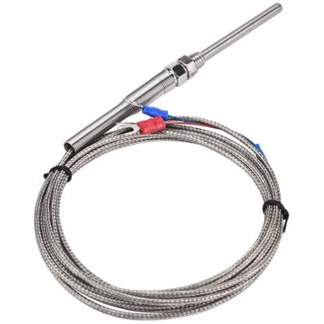Thermocouple de résistance PT100 avec filetage M8 - Sonde de 50 mm - Plage de température de 0 à 400 °C (3 m) (1/5)