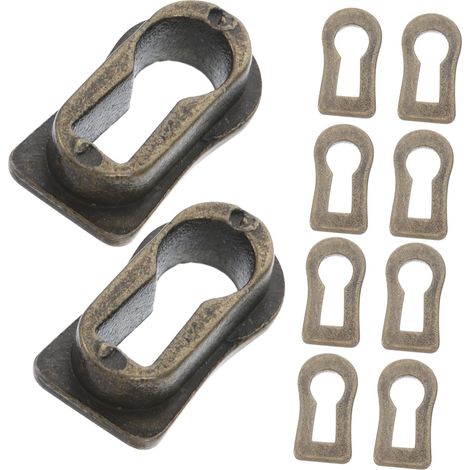 Operitacx Lot de 10 rosaces ovales antiques en alliage zinc pour (1/5)