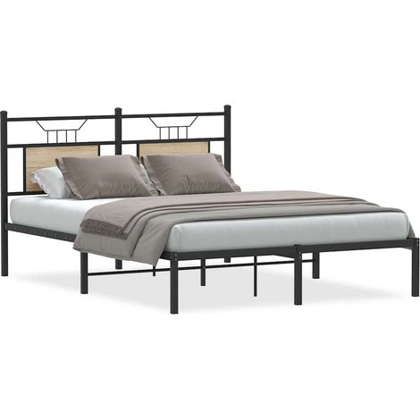 Maison Exclusive - Cadre de lit sans matelas chêne sonoma 140x190 cm (1/5)