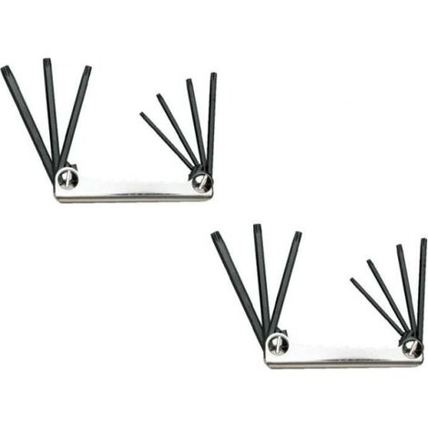 set kit chiavini Torx 8IN1 forati tascabili pieghevole T 10 15 20 25 27 30 40 45