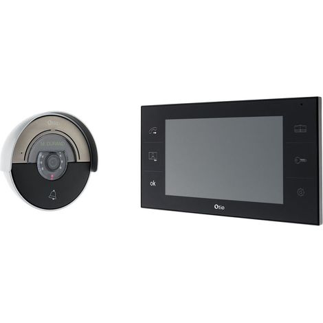 Otio – Portier vidéo VisiHome 2 fils avec mémoire interne – Vision nocturne infrarouge – Alimentation 12VDC – Installation rapide