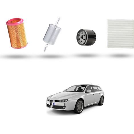 Kit Tagliando 4 filtri compatibile con Alfa Romeo 156 (932) 1.8 16v Twin Spark 103kw dal 2001 (1/5)