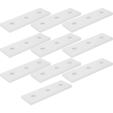 10 gerade Aluminium-Verbindungsplatten für 4040-Profile, 3 Löcher