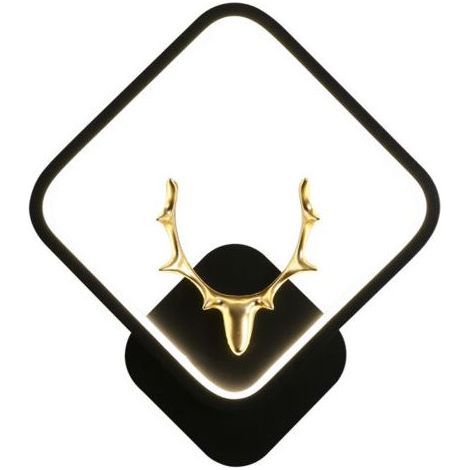 Applique murale carrée à LED pour intérieur, lumière blanc chaud, 12 watts, température de couleur 3000K, convient aux espaces de style moderne tels que les escaliers, les couloirs, les chambres et le (1/5)