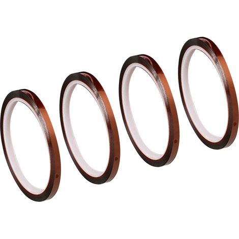 4 rouleaux ruban thermique sublimation 0.5 cm x 33 m résistant haute température isolant adhésif polyimide (1/5)