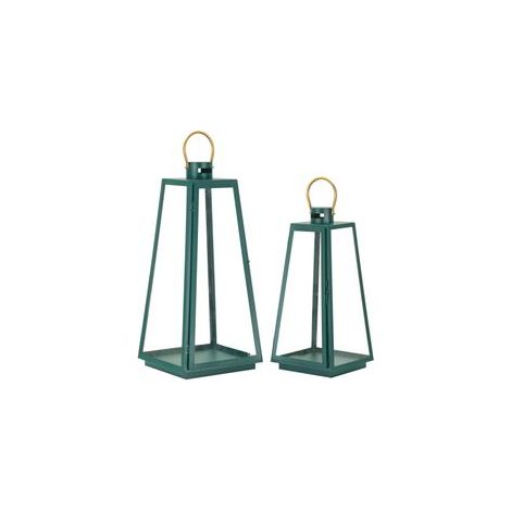 LANTERN GRENT SET 2 PCS CM Ø 25X25X57-20X20X45