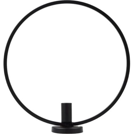 Bougeoir rond nordique de style simple pour table de restaurant, maison, table, décoration de dîner, salle à manger (grand) (1/4)