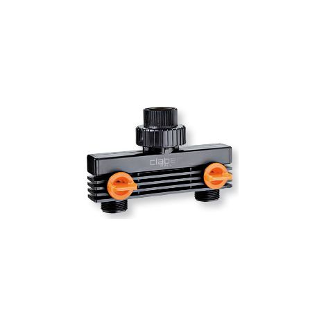 CLABER - BLOCK-SYSTEM PRESA A DUE VIE 3/4" M 91589 (1/2)