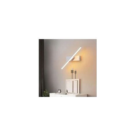 Moderne LED Applique Murale avec Tactile Dimmable Interrupteur Intérieur Lampe Murale LED avec 330° Pivotant Bras Aluminum Rechargeable Luminaire Mural pour Chambre Salon (Blanc Lumière Chaude,30CM) (1/5)