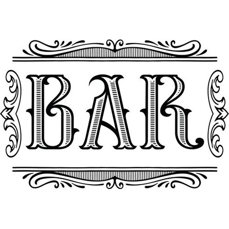 Autocollant Mural BAR (1/2)