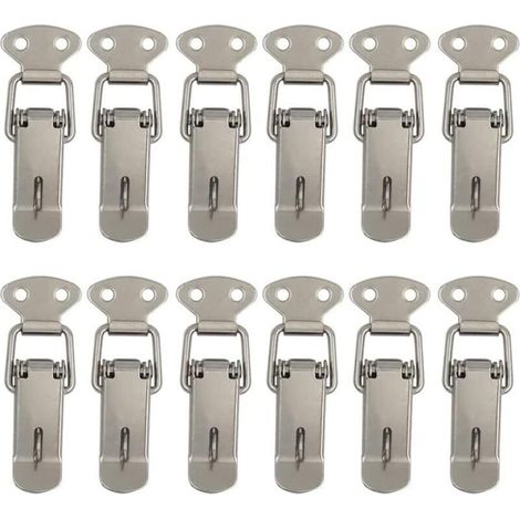 Set mit 12 federbelasteten Kippriegeln für Deckel, Werkzeugkästen und Schränke - Crezuo