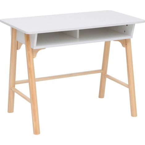 Scrivania per Bambini Rebecca Mobili Meryta 70x90x50 MDF Pino Bianco Marrone