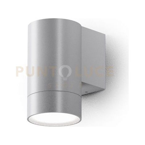 GES1062- APPLIQUE 1 LUCE ATTCACO GU10 COLORE GRIGIO ALLUMINIO IN ALLUMINIO IP54 H.11,5CM