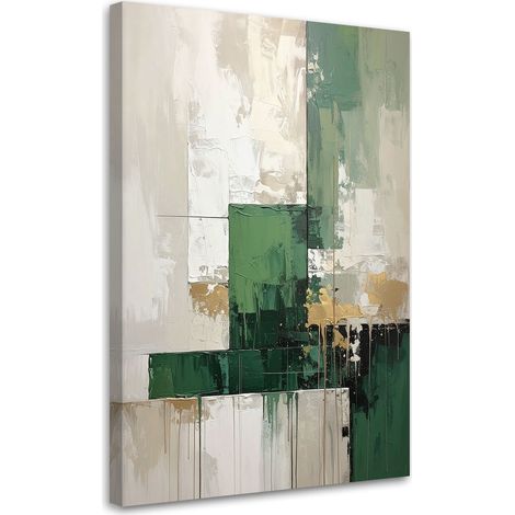 Bild auf Leinwand Grün beige Abstrakt 30x45 (1/5)