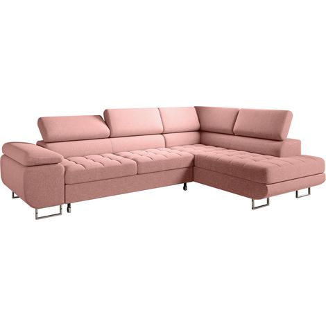 Ecksofa, rechts umwandelbar, 4-Sitzer, Eden Rose