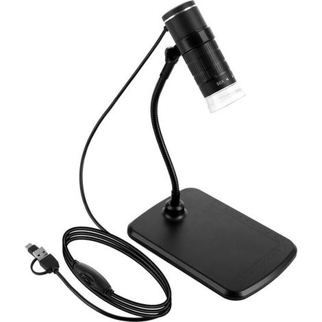 Microscope numérique filaire 3-en-1 Microscope portable 1080P avec grossissement 50X-1000X Type-C + Micro USB + Ports USB (1/5)