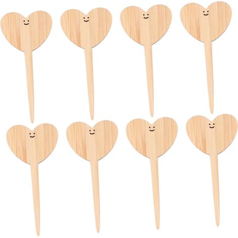 CSPARKV 30 Pieces Handwritten Bamboo Place Insert Label Plant Marking Label Empty Plant Label Garden Label Plant Label Wooden (1/4)