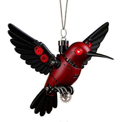 Multicolore colibri décoration, acrylique oiseau forme suspendu décoration pour le sapin et rétroviseur de voiture,O (1/5)