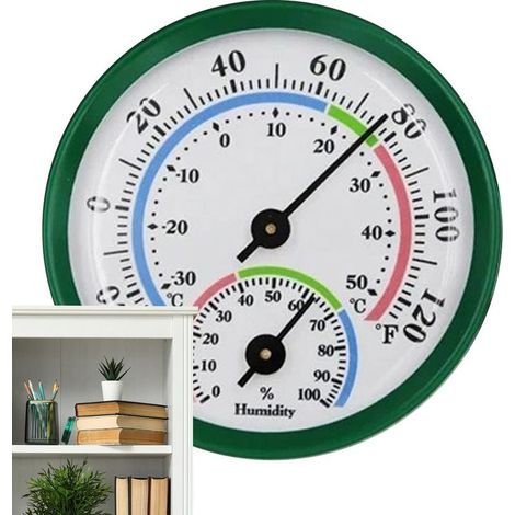 Thermomètre à aiguille pour réfrigérateur et serre - petit hygromètre d'humidité sans pile - pour intérieur, maison, serre et réfrigérateur (1/5)