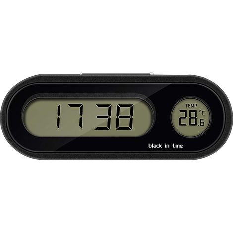 Thermomètre Voiture, Horloge de tableau de bord de voiture 2 en 1 Instruments Pour Auto avec affichage de nuit et thermomètre Horloge de tableau de bord de véhicule pour voitures universelles (1/5)