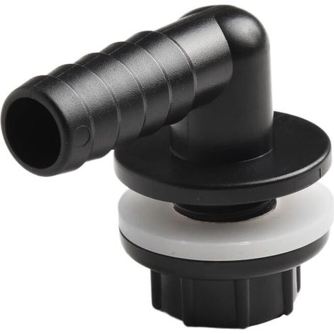 Elbow Nozzle Connector for Water Tank, Aquarium, Easy to Install, Black Fitting, Garden Hose Adapter (1/5)