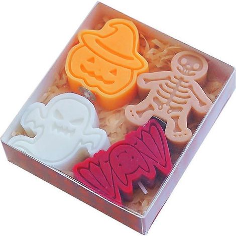 Bougie en forme de citrouille squelette - Décoration d'Halloween - Idée cadeau originale (1/5)