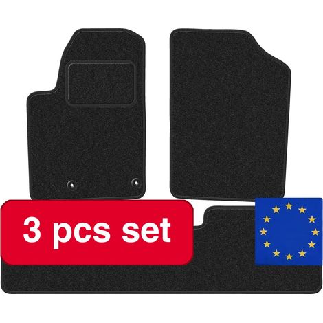 Tapis de sol de voiture, ajustement sur mesure pour Citroën Berlingo I, fibre synthétique durable, noir (1/5)
