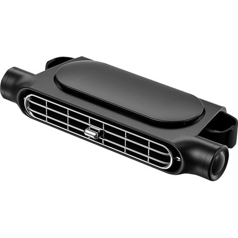 JSSEVN - Ventilador de techo para asiento de coche, ventilador de coche con diseño de doble turbo para un viento fuerte, ventilador de coche USB con 3 velocidades, portátil. (1/5)