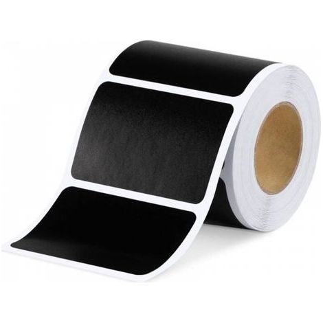 120 étiquettes Cuisine Haute qualité en Noir Mat pour Pots et bocaux. Etiquettes Autocollantes Vierges en Format Ardoise pour boîtes à épices et Pots de Confiture 3.5cm x 5.5cm (1/5)