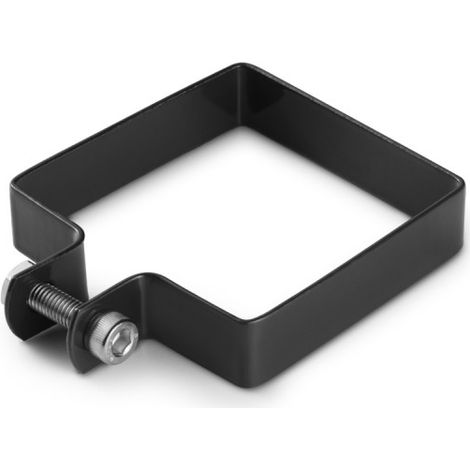 Easycloture – Collier de fixation carré 60 x 60 mm pour portillon grillagé – Acier galvanisé et thermolaqué – Hauteur 20 mm – Fixation sans scellement