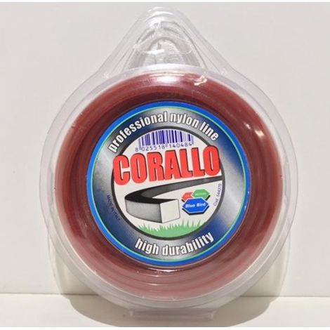 FILO DECESPUGLIATORE QUADRO ø3 mm x 40 m - CORALLO (1/2)