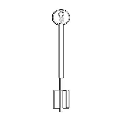 CHIAVE DOPPIA MAPPA CR 5R6 SILCA - OTTONE NICHELATO- 2 pezzi
