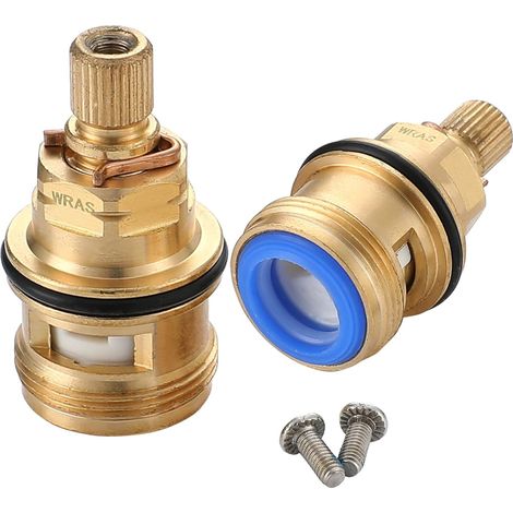 Lot de 2 cartouches de rechange pour robinet de cuisine Ascona 3308R - Valve en laiton - Cartouche en céramique - Pièce de rechange (1/5)