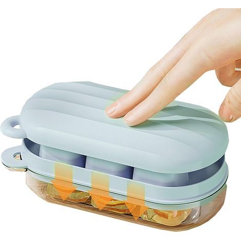 Moule à glaçons en silicone avec compartiments de rangement - Moule à glaçons réutilisable à 6 compartiments, bac à glaçons, moule (1/5)