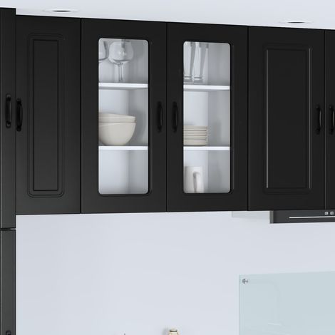 Küchenschrank Kalmar Schwarz 40 x 31 x 80 cm Holzwerkstoff