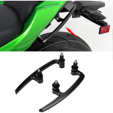 Kit de Rail de siège de barre d'appui arrière de passager de moto en aluminium CNC pour Kawasaki Z650 17-18 noir