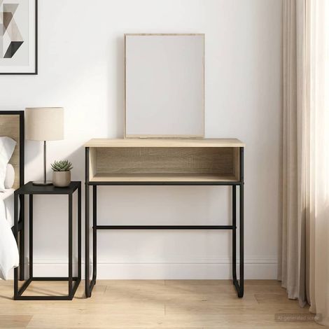 vidaXL Table de Toilette avec étagère Chêne Sonoma 81 x 40 x 131 cm (1/5)
