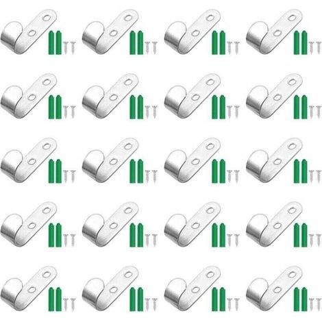 Lot de 20 Crochet Bache pour Bâche De Remorque, 44 x 21 x 16 mm Attache Bache, Crochet pour Bache pour Remorque, Accessoires De Remorque De Voiture (1/5)