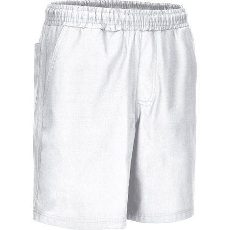 Pantalón corto de trabajo multibolsillos, ligero y refrescante, en tejido plano de poliéster y algodón VALENTO AEROPLANE XXL Blanco