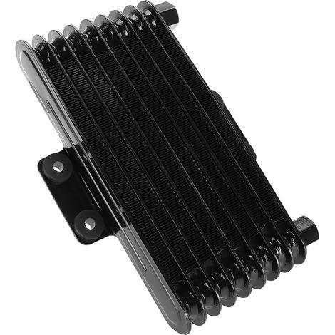 Refroidisseur d'huile en aluminium pour modification de moteur de moto, interface M12, débit de 125 ml, convient aux moteurs de 125 à 250 cm³ (noir). (1/5)