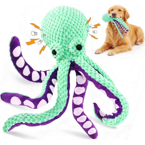 Gros jouets couineurs pour chiens - Peluches douces en tissu pour chiens de petite, moyenne et grande taille. Idéal pour la compagnie au quotidien et comme cadeau de récompense lors de l'éducation. (1/5)