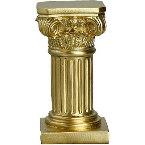 Colonne romaine dorée sculptée en résine, décoration murale, statues de colonnes romaines, artisanat pour la maison et le salon (1/5)