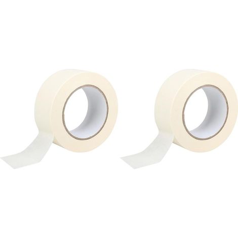 Lot de 2 Ruban de masquage 50 mm x 50 m multisurfaces pour peindre des lignes nettes, ruban adhésif de 19 mm de largeur, ruban de peintre (1/5)