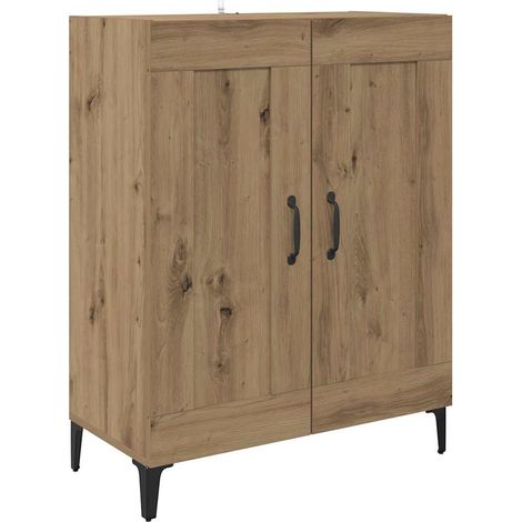 Vitrina Roble artesanal 69,5 x 34 x 90 cm Madera contrachapada vidaXL